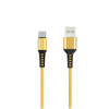 KABEL USB WZMACNIANY OPLOT TYP-C DENMEN ZŁOTY 1M D02T