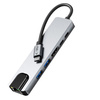 TECH-PROTECT HB02 HUB ADAPTER 6IN1 TYPE-C + USB2.0 + USB3.0 + HDMI 4K 30HZ + RJ45 + PD100W SPACE GREY