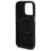 Original Handyhülle IPHONE 16 PRO MAX Guess Hardcase 4G Logo Plate MagSafe (GUHMP16XU4GPRK) schwarz