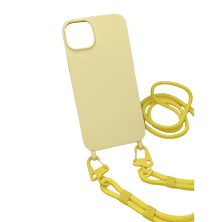 Uniwersalna smycz do telefonu / na ramię Hook-07, YELLOW / ŻÓŁTY