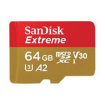 SanDisk Extreme microSDXC - Karta pamięci 64 GB A2 V30 UHS-I U3 170/80 MB/s z adapterem