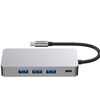 TECH-PROTECT HB05 HUB ADAPTER 9IN1 TYPE-C + USB2.0 + USB3.0 + HDMI 4K 60HZ + SD/TF + PD100W + RJ45 1000M SPACE GREY