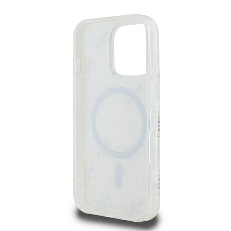 Guess GUHMP16LH4DTEH iPhone 16 Pro 6.3" biały/white hardcase IML 4G Background MagSafe