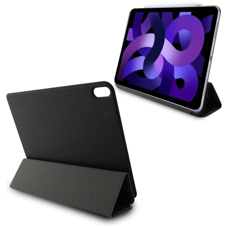 Karl Lagerfeld Saffiano Magnetische Karl & Choupette iPad Air 11" 2024 Buchcover-Hülle - Schwarz