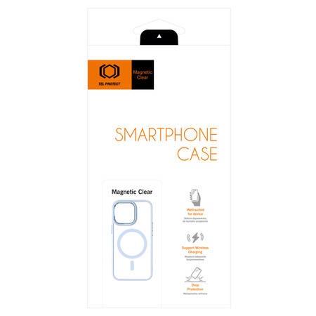 Tel Protect Magnetic Clear Case do Iphone 14 Pro Max Jasnoniebieski