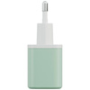 Ładowarka sieciowa Bazic GoPort Velox    Kit USB-C/USB-A GaN 35W z kablem zielony