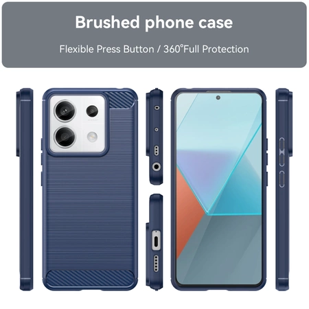 Carbon Case für Xiaomi Redmi Note 13 5G - blau