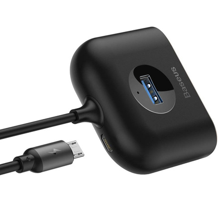 Rozdzielacz HUB 1m USB 3.0 na 3x USB 2.0 + 1x USB 3.0 Baseus Square Round 4 w 1 Adapter (CAHUB-AY01) czarny