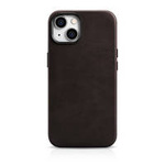 iCarer Oil Wax Premium Leather Case iPhone 14 Plus Magnetic Leather Case with MagSafe Brown (WMI14220703-BN)