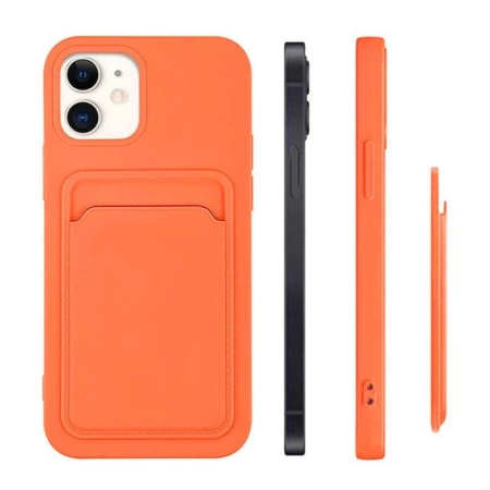 Kartenetui aus Silikon mit Kartensteckplatz für Dokumente für Xiaomi Redmi 10X 4G / Xiaomi Redmi Note 9 Burgund