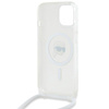Karl Lagerfeld KLHMP15SHCKHNT iPhone 15 / 14 / 13 6.1" hardcase transparent Crossbody IML Karl Head Magsafe