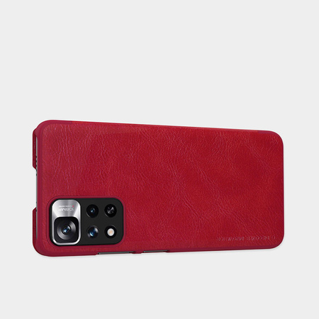 Nillkin Qin Case etui do Xiaomi Redmi Note 11 Pro+ (China) / Redmi Note 11 Pro (China) osłona na aparat kabura pokrowiec obudowa z klapką czarny