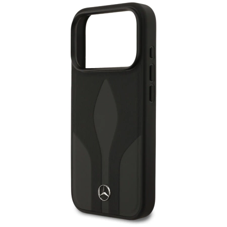 Etui Mercedes Leather The Move MagSafe na iPhone 17 Pro - czarne