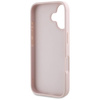 Etui IPHONE 16 Guess Grained Big 4G Logo Small Classic Logo różowe