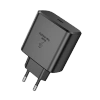 MOONX wall charger MC08 PD 45W 1xUSB-C + cable USB-C - USB-C Black