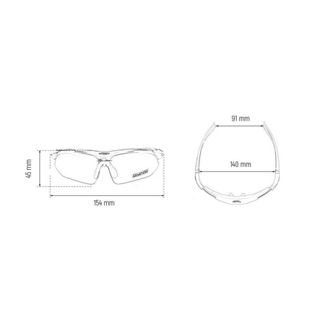 Wozinsky okulary sportowe rowerowe przeciwsłoneczne polaryzacyjne polaryzacja z zestawem szkieł + nakładka korekcyjna czarny (WSG-B01)