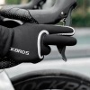 Rockbros komplett wasserdichte Fahrradhandschuhe, Größe: XXL - Schwarz