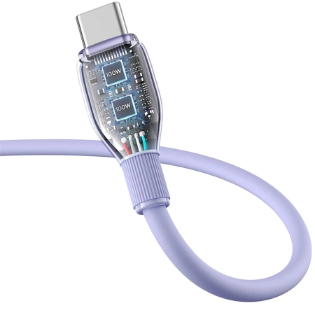 Baseus Pudding 100W USB-A - USB-C Kabel 2m - Lila