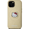 Hello Kitty Kitty Head MagSafe-Hülle aus Leder für iPhone 14 – Gold