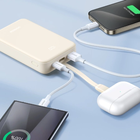 Ugreen PB505 Powerbank 20000 mAh 22,5 W USB-C USB-A integriertes USB-C-Kabel – Weiß