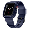 Kingxbar CYF106 2w1 pancerne etui Apple Watch SE, 8, 7, 6, 5, 4, 3, 2, 1 (41, 40, 38 mm) z paskiem niebieskie