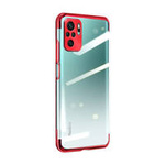 Clear Color Case Gel TPU Electroplating frame Cover for Xiaomi Redmi Note 10 5G / Poco M3 Pro red