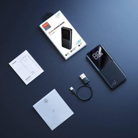 Power Bank 10000mAh 22.5W 2xUSB QC3.0 + USB-C PD3.0 + Micro USB External Battery Fast Charge JOYROOM JR-QP191 black