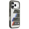 Etui BMW M IML Metal Buttons Tricolor Lines MagSafe na iPhone 17 Pro - szare