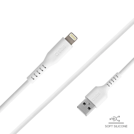 SBS TECABLEUSBIP589W USB-A - Lightning Cable - White