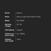 Baseus Super Mini Inflator Pump Black