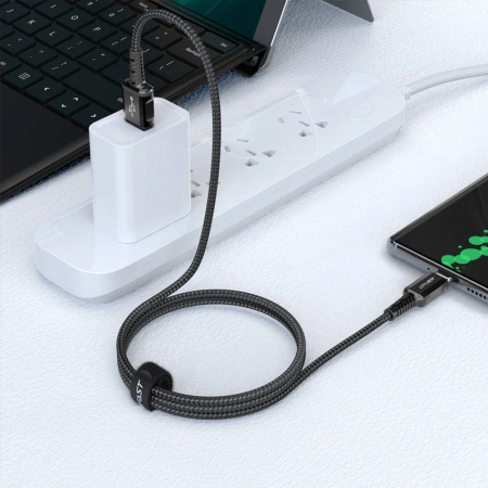 Acefast USB-Kabel - USB Typ C 1,2 m, 3 A schwarz (C1-04 schwarz)