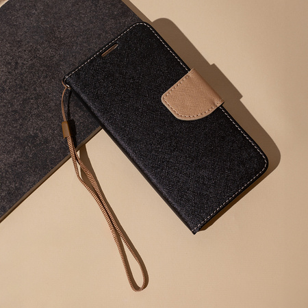 Etui Smart Fancy do iPhone 16 6,1&quot; czarno-złote