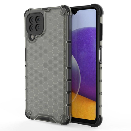 Honeycomb etui pancerny pokrowiec z żelową ramką Samsung Galaxy A22 4G czarny