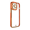 Fashion Case for iPhone 13 Pro Gold Frame Gel Cover Red