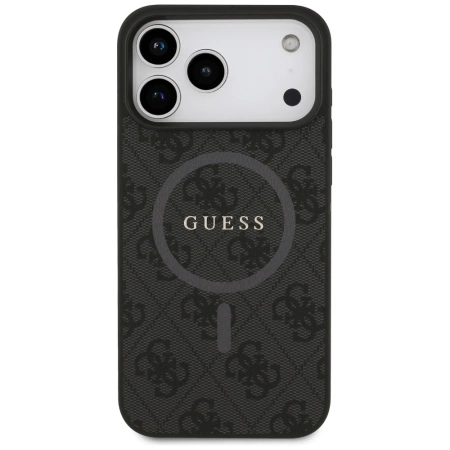 Guess 4G Ring Classic Logo MagSafe case for iPhone 17 Pro Max - black