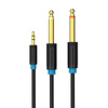 Kabel audio 3,5mm TRS do 2x 6,35mm Vention BACBF 1m czarny