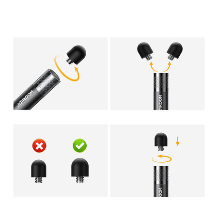 Joyroom Passive Stylus Stylus for Tablet Smartphone Black (JR-DR01)