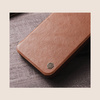 Nillkin Qin Leather Pro Case Case for Samsung Galaxy S22 + (S22 Plus) Camera Protector Holster Cover Flip Cover Brown