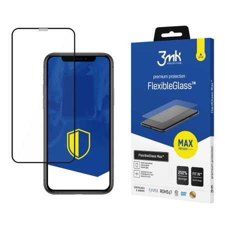 3MK FlexibleGlass Max iPhone X czarny/black