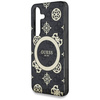 GUESS SAMSUNG S25 GUHMS25SH4PYEEK GOLD PEONY PATTERN MAGSAFE BLACK