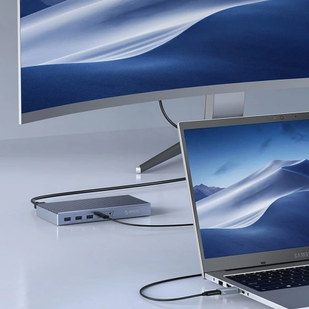 Adapter USB-C na USB-A - szary