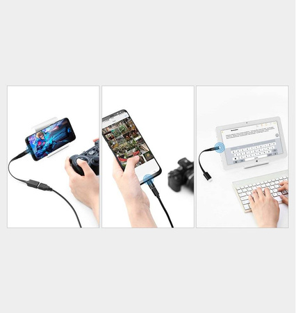 Ugreen adapter przejściówka z micro USB na USB Typ C czarny (30391)