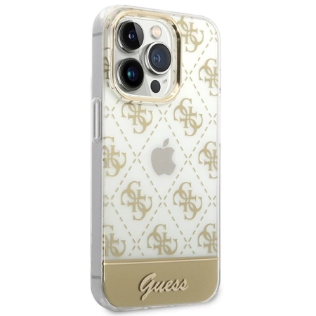 Guess GUHCP14LHG4MHG iPhone 14 Pro 6.1 "Gold / Gold Hardcase 4G Pattern Script