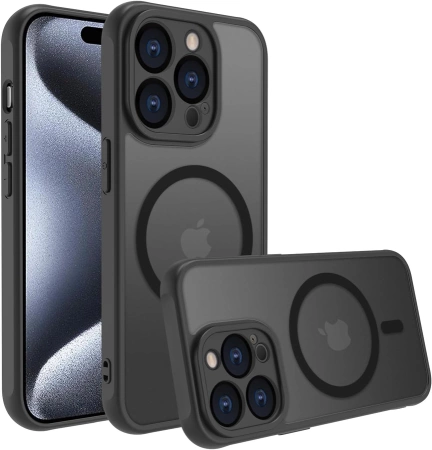 Panzer Matt Case MagS iPhone 16 Black