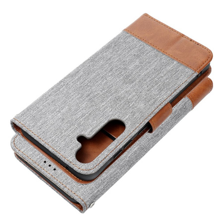 Kabura JEANS Book do XIAOMI Redmi 13C / POCO C65 szary