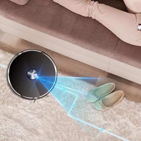 Robot sprzątający odkurzacz UWANT U100 z funkcją mopa + stacja ładująca / czyszcząca - czarny