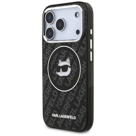 Karl Lagerfeld IML Choupette Head Logo MagSafe Case for iPhone 17 Pro - Black