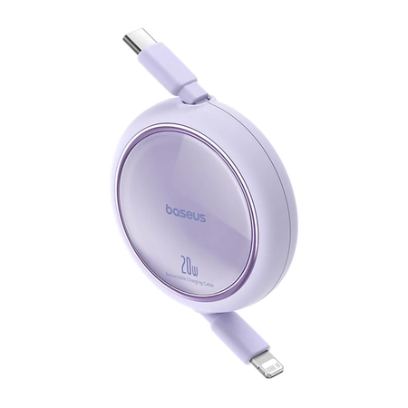Baseus Free2Pull einziehbares USB-C/ Lightning -Kabel 20 W 1 m – Lila