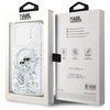 Original Case IPHONE 15 PRO MAX Karl Lagerfeld Hardcase Liquid Glitter Karl&Choupette Head MagSafe (KLHMP15XLGKCSGH) transparent