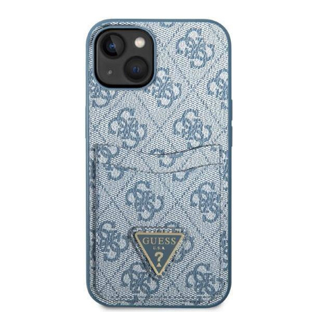 Etui IPHONE 13 MINI Guess Hardcase 4G Triangle Logo Cardslot (GUHCP13SP4TPB) niebieskie